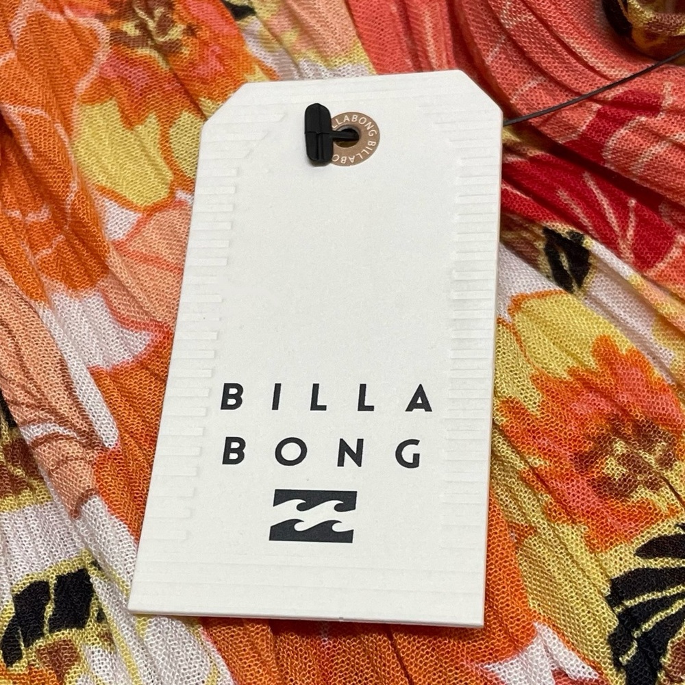 Billabong Girls' Bright Floral Love Sugar Coral Mini Boho Dress Size Medium NWT - Picture 12 of 13